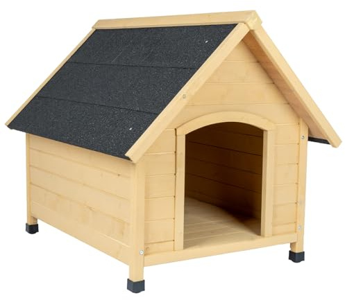 Hundehütte Liam, Hundehöhle, Hundehaus aus lasiertem Fichtenholz, naturbraun, XXL