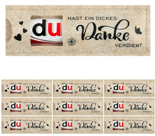 BOFUNX 27pcs Du hast ein dickes Danke verdient Geschenke für Schokolade Verpackung Hülle Filz Schokoriegel Geschenk Verpackung Team Geschenk Rücktritt Geschenk Mitarbeiter Geschenk