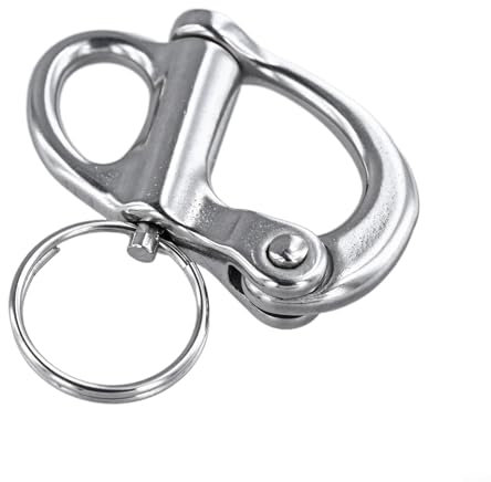 Manille en acier inoxydable à dégagement rapide, idéale pour le kayak et les applications marines (35 mm)