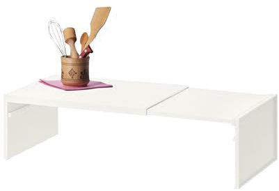 Wusideday Estante expandible para encimera de cocina y gabinete, estante apilable y expandible, organizador ligero y resistente antideslizante para fregaderos, armarios