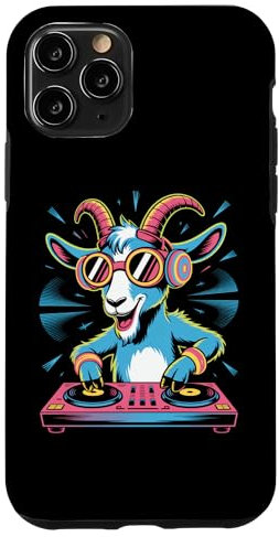 Chèvre Dj Lunettes Casque Musique Coque pour iPhone 11 Pro