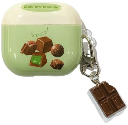 PIQIUZC Custodia protettiva per auricolari AirPods di 4a generazione, con motivo mela color cioccolato, custodia protettiva per AirPods 4 accessori (cioccolato)