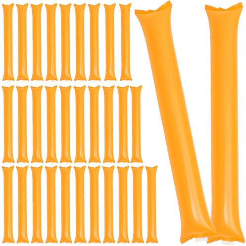 GRIRIW 40 Piezas Palos Inflables de Animación para Fiestas Deportivas Palos Ruidosos Reutilizables de PE Seguros y Sticks de Animación para Animadoras y Eventos