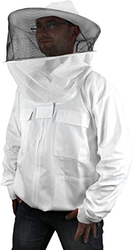 Qualitäts Imkerjacke, Spezialausführung mit Körperventilation !! Atmungsaktive Baumwolle in optimaler Grammatur - Kombiniert mit spezieller Unter-Arm-Gitterung - TÜV geprüft