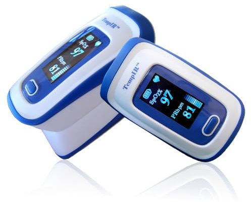 Finger Pulse Oximeter Deluxe Model Digital Blood Oxygen sp02 Meter. TempIR Approved Supplier to The NHS. This Model is Now superseded by Our Updated Model Jumper OLED in Our Store