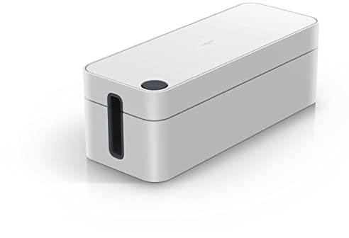 Durable 503010 Caja para regleta de enchufe y cables Cavoline Box L (para regletas de enchufe de 5 vías, con patas de goma, 406 x 139 x 156 mm (ancho x alto x fondo)) gris claro