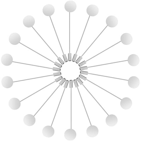 Runde Silberne Tablett Edelstahl Blank Brosche Anzug Krawatte Hut Schal Abzeichen für Männer und Frauen 3 x 0,6 Zoll