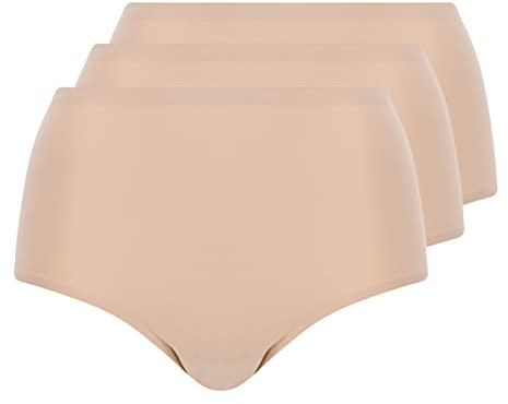 Chantelle - Soft Stretch - Plus Size - 44-56 - Taillenslip - 3er Pack (One Size Nude)