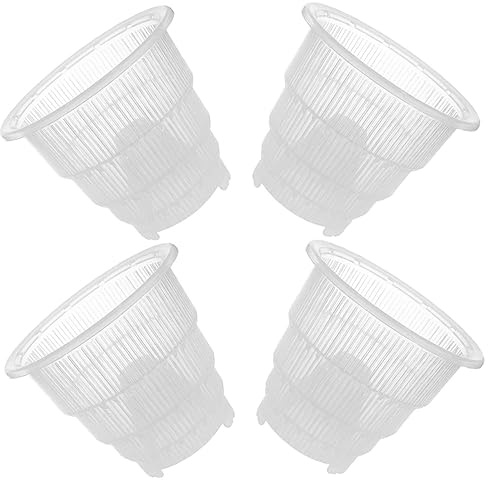 Yardwe 2piezas Macetas Transparentes para Orquídeas Orificios De Drenaje y Diseño Transpirable para Plantas De Interior como Suculentas y Cactus