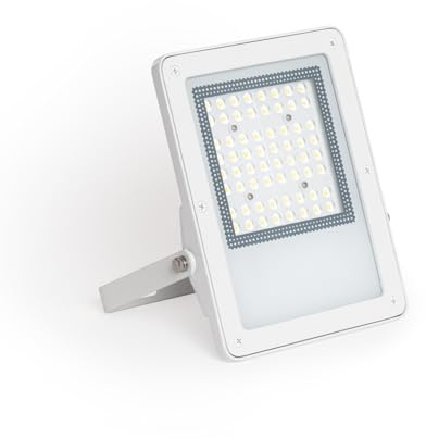 LEDKIA LIGHTING Foco Proyector LED 50W Regulable 0-10V 170 lm/W IP65 ELEGANCE Slim PRO Blanco para Jardín, Terraza, Patio, 4000K 90º Blanco Neutro