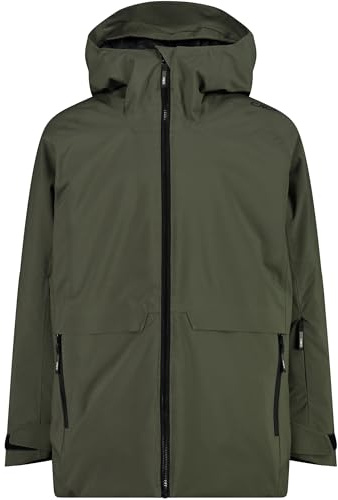 CMP - Giacca sci da bambino con cappuccio fisso, Olive, 176