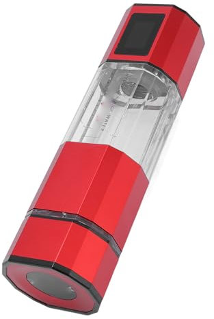 Hydrogen Water Pitcher 5000ppb 2 Modes Automatic Backwash Mode 5V Portable Hydrogen Water Bottle for Travel with Dependable Battery Premium PCTG Material and Proof Design (Red)