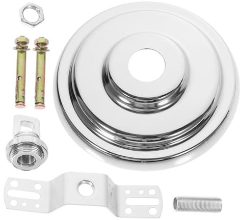 GLSTOY Hängelampe Montageset Deckenbaldachin Für Kristallpendelleuchte Schwere Metallhalterung Chromfarbene Abdeckung Flexible Montageplatte Für Lampenfassung Zubehör Für