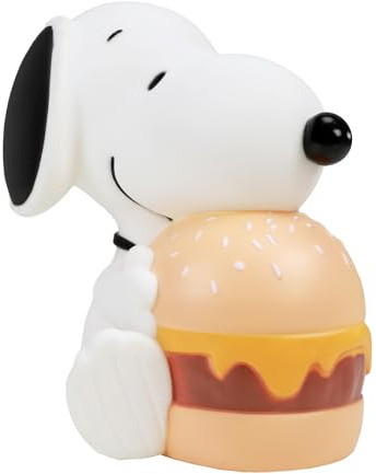 Blue Sky Studios Snoopy Mood Light - Lámpara de escritorio USB con 3 niveles de brillo - Snoopy con hamburguesa - Regalo oficial