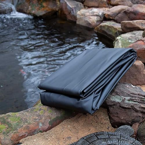 Luyckfrazy Bâche de Bassin 3 x 5 m, 6 x 8 m, 7 x 12 m, 10 x 15 m en polyéthylène renforcé HDPE, bâche Pliable pour Piscine de Jardin, Isolation de Bassin et Bassin à Poissons.(8x10m)