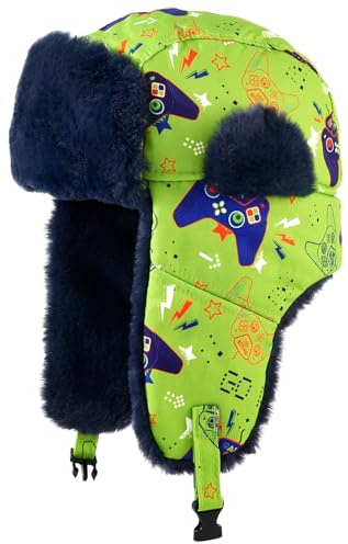 WAWSAM Kinder Wintermütze Trappermütze mit Ohrenklappe für Jungen Mädchen Warme Bombermütze Winddicht Skihaube für Schlittschuhlaufen Outdoor-Aktivitäten