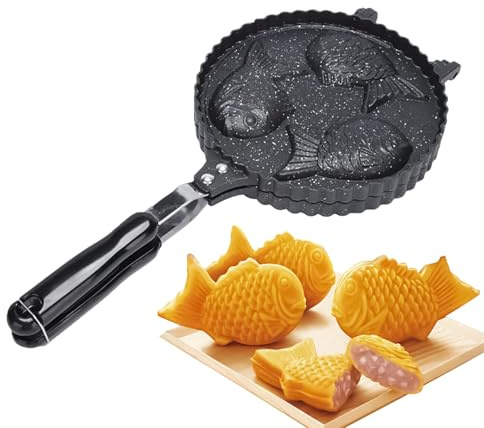Taiyaki Stekpanna Antihäftande Aluminium med Långt Handtag