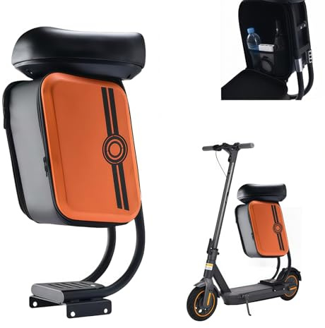 Yinnhom Sella per scooter elettrico compatibile con Segway-Ninebot Max G30, sedile impermeabile per accessori e-scooter, comodo sedile con custodia, installazione senza trapano, supporta fino a 120 kg