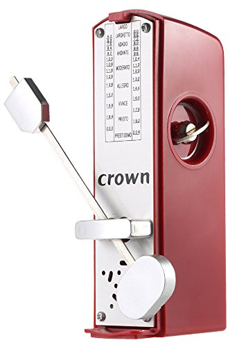 Tragbares mechanisches Metronom, universal, 11 cm Höhe, für Klavier, Gitarre, Violine, Ukulele, chinesisches Zither, Musikinstrument mit Aufziehmechanismus, schwingendes Pendel, hochelastisches