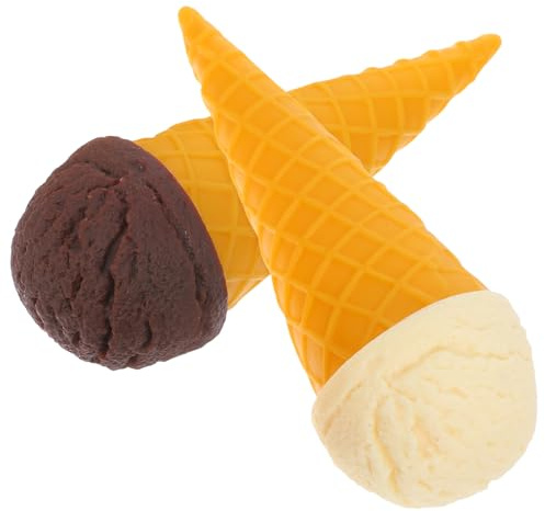 SUPVOX Realistische Eiswaffel aus Kunststoff 145cm – 2 Stück Eiscreme Fotorequisite und Ladendekoration für Kleinkinder