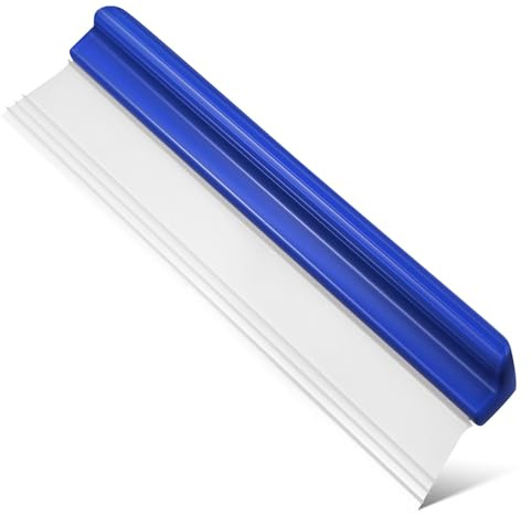 GRIRIW Raschia Acqua per Auto in Abs Impugnatura Ergonomica Blu, Tergivetro Resistente per Pulizia Parabrezza e Finestre, per Pulizia Vetri Auto e Casa
