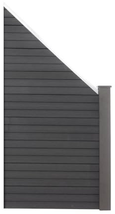 Home Deluxe - WPC Sichtschutzzaun CALLADO - Anthrazit, 1x Schrägelement - Maße: 91 x 105 cm, inkl. Zubehör I Blickschutz Windschutz Sonnenschutz