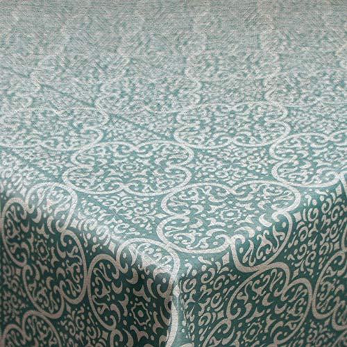 Garden Classic Gartentischdecke Tischdecke Keramik Türkis Breite & Größe wählbar 140 x 100 cm Eckig abwaschbar