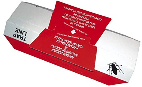 TRAP LINE - CARTONCINO COLLANTE CON ATTRATTIVO ALIMENTARE E FEROMONE PER IL MONITORAGGIO E LA CATTURA DI BLATTE ED ALTRI INSETTI CONFEZIONE DA 25 PEZZI
