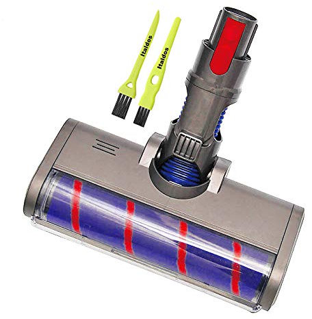 Spazzola motorizzata elettrica Turbo compatibile con Dyson V7 V8 V10 V11 con spazzola morbida e luce LED automatica, per pavimenti in parquet e piastrelle