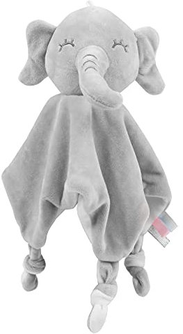 Vicloon Manta de Seguridad para Bebés,Mantita de apego bebé de Muñeca Elefante,21x16cm Toalla para bebés Toalla de Saliva,Regalo Bebe