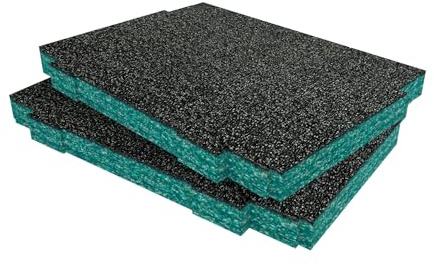 Shadow Foam Inserts for Makita Makpac – DIY Foam Insert for Tool Box Organization – Tool Boxes & Tool Storage System - Twin Pack - Teal (30mm Depth)