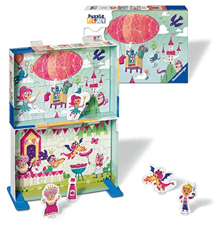 Ravensburger Kinderpuzzle Puzzle&Play 05596 - Royale Party - 2x24 Teile Puzzle für Kinder ab 4 Jahren