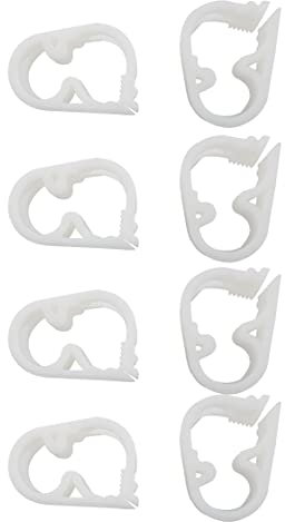 YHXiXi - Morsetto per sifone, 8 pezzi, in plastica bianca, regolabile, per controllo del flusso d'acqua, 6-12 mm, per bottiglie di birra e bottiglie di infusione