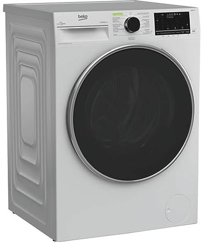 Beko B3DFT510442W bPRO500 Waschtrockner, 10 kg Waschen/6 kg Trocknen, Dampf gegen Flecken und Falten, Nachlegefunktion, Hygiene Programm, Allergikergeeignet, ProSmart Inverter Motor, WaterSafe, Weiß