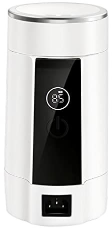 Hervidor de agua caliente Viaje Hervidor eléctrico Taza de agua portátil de viaje Hervidor de agua rápido de acero inoxidable pequeño 600ML blanco