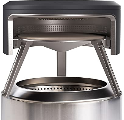 Solo Stove Yukon Pi Fire Pizzaofen | Outdoor-Pizzaofen Zubehör für Yukon Feuerstelle, Inkl. Tragetasche,Grillhandschuhe & Pizzastein, Geeignet zur Holzbefeuerung, (H x Dia): 48.5 x 67 cm, 20 kg
