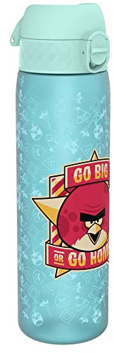 ION8 Borraccia a Prova di Perdite, 500ml, Facile da Aprire, Serratura Sicura, Lavabile in Lavastoviglie, Senza BPA, Maniglia, Adatta a Portabicchieri, Facile Pulizia, Design Angry Birds
