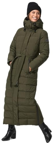 Navahoo Quiltad vinterkappa för kvinnor, vinterrock, lång varm huva, B974, S