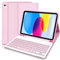Lielax per iPad 10a Generazione Tastiera Custodia 10.9“2022, Italiano QWERTY Rimovibile Bluetooth Tastiera,Slim10.9 pollici custodia con tastiera, Custodia con Supporto Pencil per 10a Gen 2022-Rosa