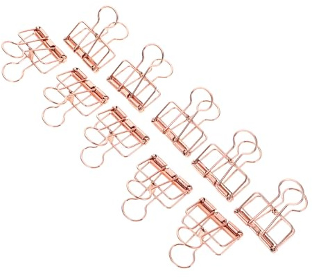 IMIKEYA 10 Stück Metallische Legierungsclips Schwalbenschwanz Klammern Papierklammern für Büro und Zuhause Mittlere Größe Elegante und Praktische Dokumentenhalter