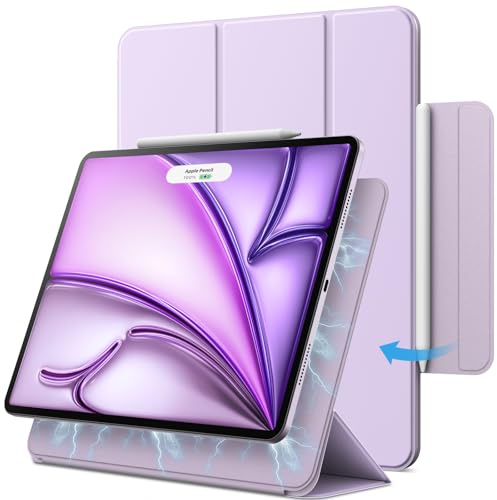 JETech Magnetisch Hülle für iPad Air 11 Zoll M4/M3/M2 (2026/2025/2024), iPad Air 5/4 (Modell 2022/2020, 5./4. Generation), iPad Pro 11 (2018), Magnetisch Befestigung, Schlank Case (Helles Lila)