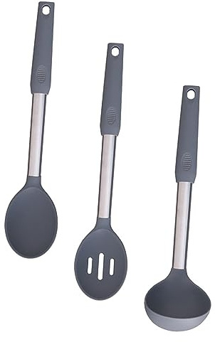SECFOU Silicone Cooking Spoon Kitchen Utensil Silicone Tools Non-Stick Ladle Slotted Spoon for Home Supplies for Daily Cooking