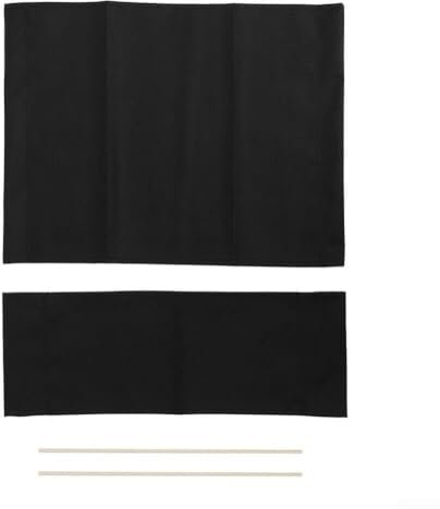 SMZhomeone Waschbares Regiestuhl-Sitzbezüge-Set, Polyester-Leinen-Ersatzbezug für Standard-Regiestühle, Schwarz