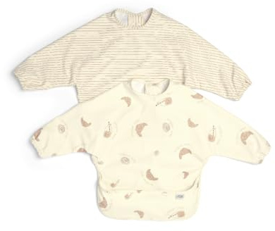 Mamas & Papas 2-Pack Long Sleeved Waterproof Bibs - Bonjour