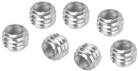 PATIKIL 120 Stück Madenschraube M5 x 5mm, 304 Edelstahl Madenschrauben Set für Türklinken Halterung Möbel Lampen Wasserhahn Reparaturen, Silber Innensechskant Gewindestifte Schrauben Set