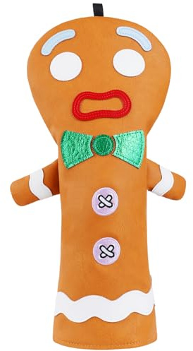 LZFAN Funny Golf Club Head Cover Driver Headcover Fairway Wood Headcover Hybrid Club Head Cover Brown Monster Cookie