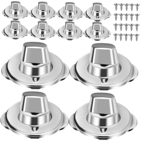 SHINEOFI Lot De 40 Fixations À Verrouillage Tournant Pour Bâche Avec Œillets Et Goujons Attaches Pour Toile Montage Rapide Pour Tentes Voiles Bateaux Camping-Cars
