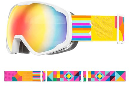 PENCHEAK Ski Goggles Double Layered Lens Adjustable Strap For Aged 3-15 Boy Girl Teen Skiing Snowboarding Outdoor Sport Eyewears Boys Girls Ski Goggles