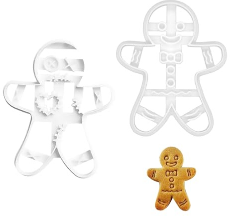 OIXEY 2 piezas de moldes para galletas de jengibre, cortadores de galletas de jengibre, cortadores de galletas de 10 x 8 cm, nuevos moldes para galletas de jengibre, moldes para hornear (B)