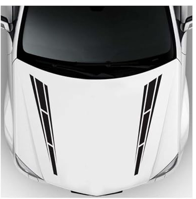 BUVBRJDR Calcomanía a Rayas Capó de Coche, para Toyota Hilux 2000-2024 Auto Stripe Techo Vinilo, Impermeable Capó del Pegatina Pegatina de Tuning Coches